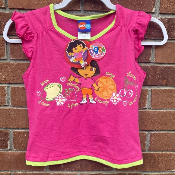 Y2K Dora The Explorer Nick Jr Fruits Top NWT Girls 7/8 - Picture 1 of 9